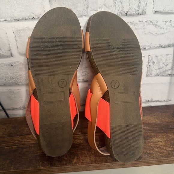 Mossimo Minimalist faux-leather sandals, Coral, Boho, Hippie Size 7 - Picture 6 of 7